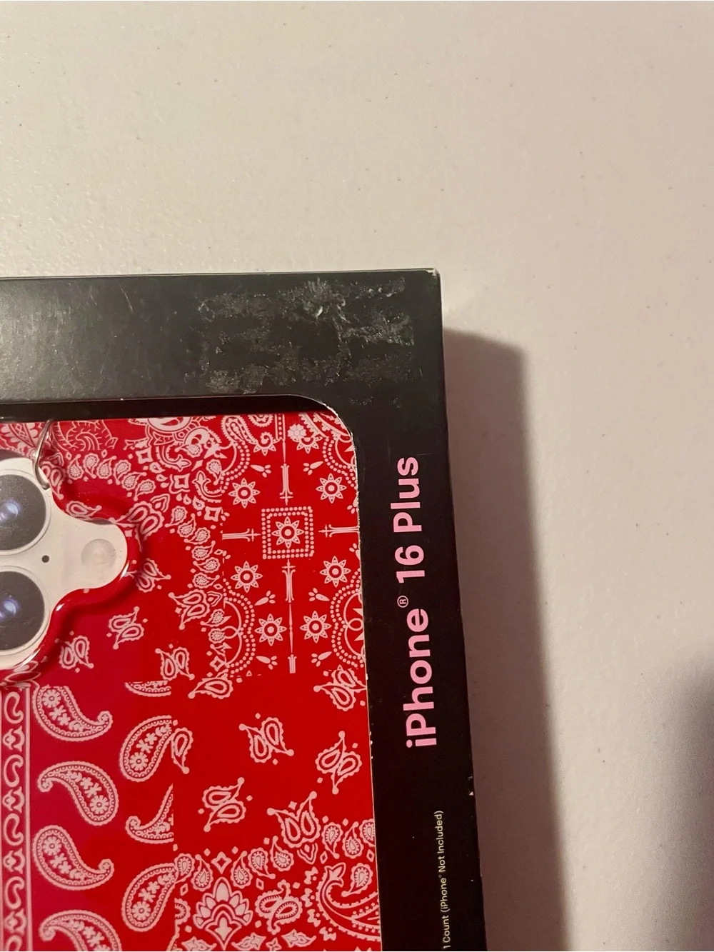 Hello Lux iPhone 16 Plus Red Bandana Square Magsafe Phone Case NWT